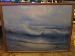 Buy G.C. Cousteau, Artist Signed, Seascape Picture. Hovering Birds Rolling Waves • 10£