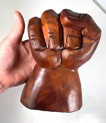 Buy Vtg 1960's Carved Wood Hand Clenched Fist Black Power Symbol Sculpture 6 X 4.5  • 57.08£